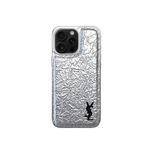 Coque iPhone YSL Effet Aluminium